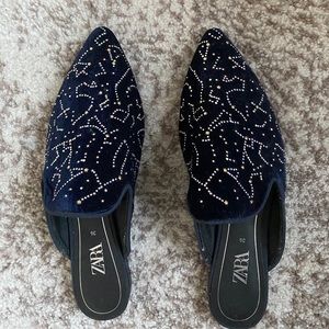 ZARA Constellation slip on flats
